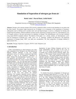 Simulation of Separation of nitrogen gas from air