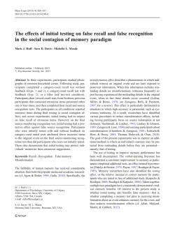 The effects of initial testing on false recall and false recognition in