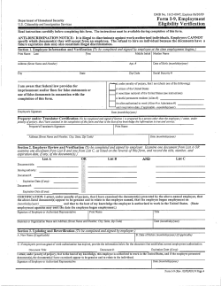 Form 1-9, Employment Eligibility Verification