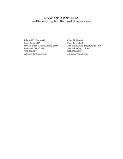 Financing for Biofuel Projects