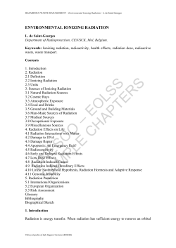 Environmental Ionizing Radiation