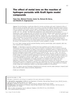 The effect of metal ions on the reaction of hydrogen peroxide with