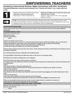 empowering teachers - Florida Center for Reading Research