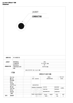 Liy-wire 0.50mm&sup2; 10M Datasheet