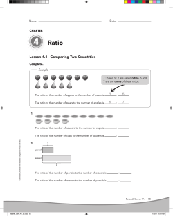 Lesson 4.1 Comparing Two Quantities