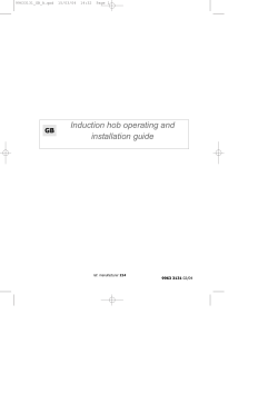 Induction hob operating and installation guide
