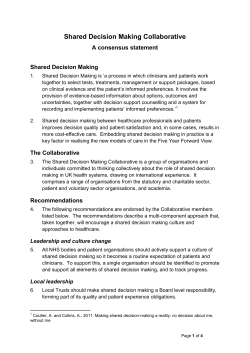Shared Decision Making Collaborative