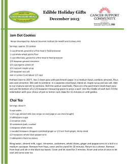 Edible Holiday Gifts - Cancer Support Community Atlanta