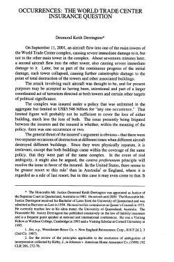 Occurences: The World Trade Center Insurance Question