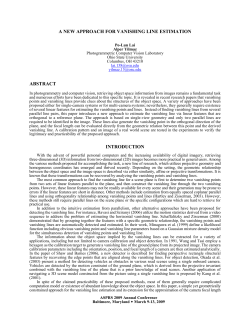 a new approach for vanishing line estimation