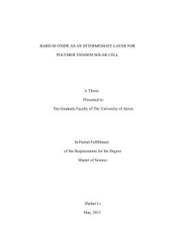 BARIUM OXIDE AS AN INTERMEDIATE LAYER FOR POLYMER