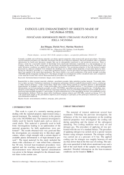 FATIGUE-LIFE ENHANCEMENT OF SHEETS MADE OF 34CrNiMo6