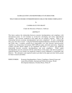 GLOBALIZATION AND RESPONSIBLE STATE BEHAVIOR: WHAT