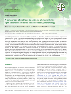 A comparison of methods to estimate photosynthetic light absorption
