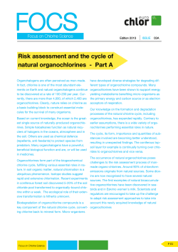 Risk assessment and the cycle of natural organochlorines