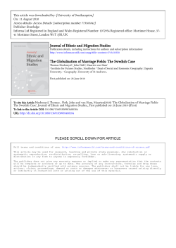 Journal of Ethnic and Migration Studies The Globalisation of