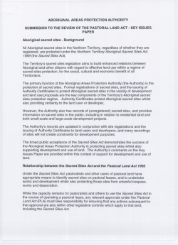 All Aboriginal sacred sites in the Northern Territory, regardless of