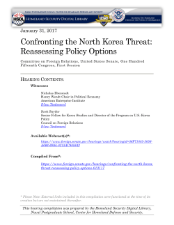 Confronting the North Korea Threat
