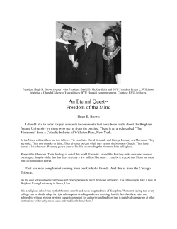 An Eternal Quest-- Freedom of the Mind - BYU Aims