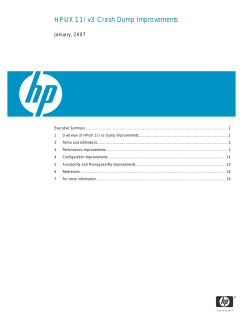 HP-UX 11i v3 Crash Dump Improvements
