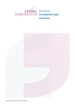 Complaints data overview