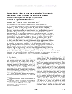 Carbon dioxide effects of Antarctic stratification, North