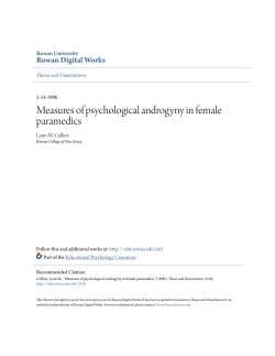 Measures of psychological androgyny in female paramedics