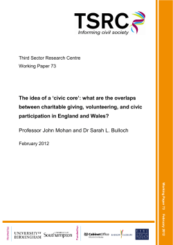 The idea of a `civic core`: what are the overlaps between charitable