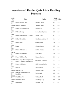 Accelerated Reader Quiz List