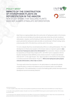 policy brief impacts of the construction of hydropower