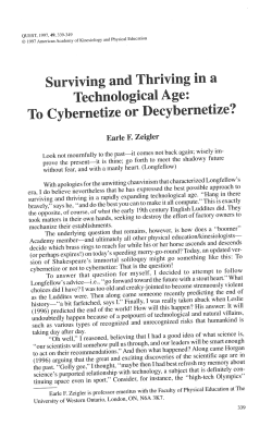 Surviving and Thriving in a Technological Age: To Cybernetize or
