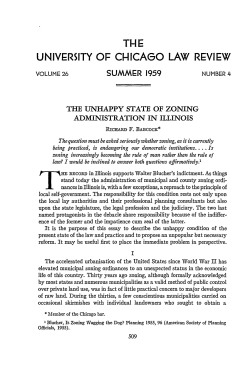The Unhappy State of Zoning Administration in Illinois