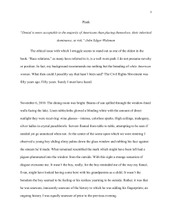 Plank &ldquo;Denial is more acceptable to the majority of Americans than