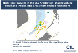High Tide Features in the SCS Arbitration: Distinguishing small and