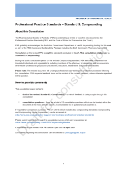 Compounding - Pharmaceutical Society of Australia