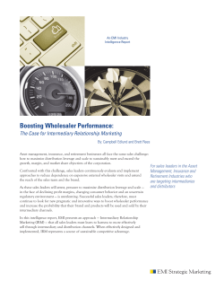 Boosting Wholesaler Performance
