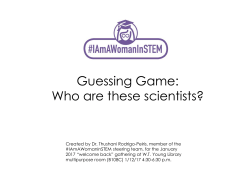 Guessing Game: Who are these scientists?