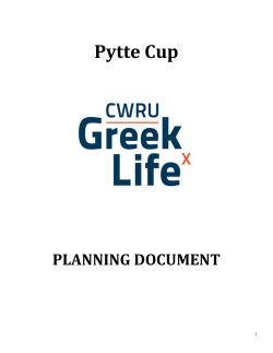 Pytte Cup Planning Document