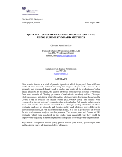 Quality assessment of fish protein isolates using surimi - UNU-FTP