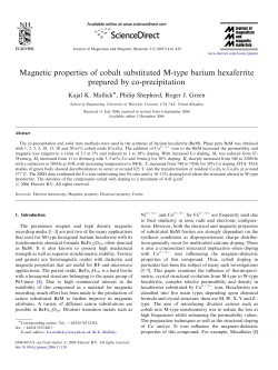 Magnetic properties of cobalt substituted M