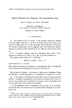 Inertia Theorems for Matrices