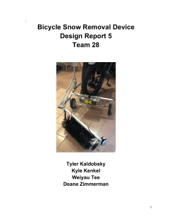 Bicycle Snow Removal Device Design Report 5 Team 28