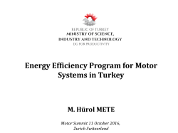 energy efficiency program for Motor Systems