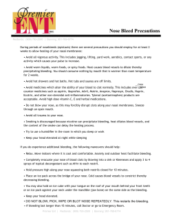 Nose Bleed Precautions
