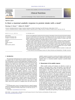 Is there a maximal anabolic response to protein intake with a meal?