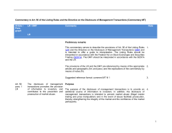 Commentary re Art. 56 of the Listing Rules and the Directive on the