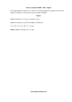 Answer on Question #54085 &ndash; Math &ndash; Algebra The average weight