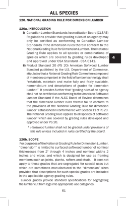 Section 4) National Grading Rule for Dimension Lumber