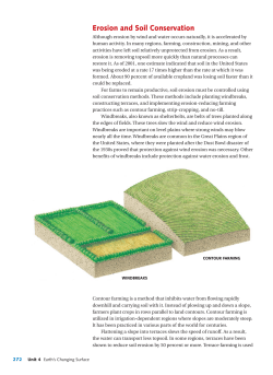 Erosion and Soil Conservation