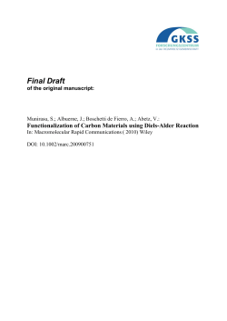 Functionalization of Carbon Materials using Diels